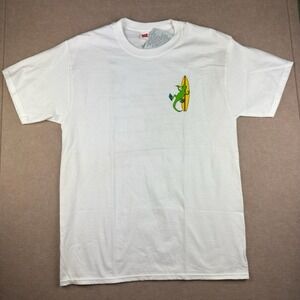Pohai Friends Shirt Men M White Hawaiian Gecko Ten Commandments Funny‎ USA